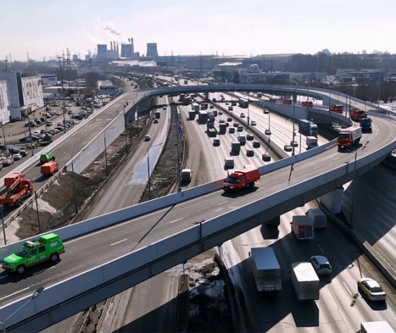 Новая многоуровневая развязка на юго-востоке Москвы