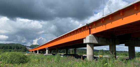 Мост через канал имени Москвы с эстакадами на подходах на ПК 258+09,59